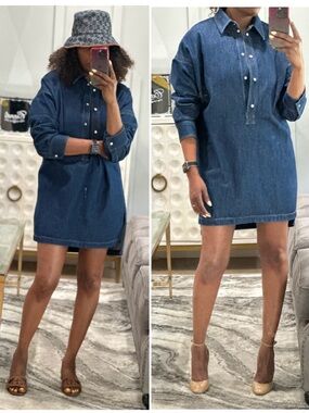 Gucci Dark Blue Oversized Denim Shirt
